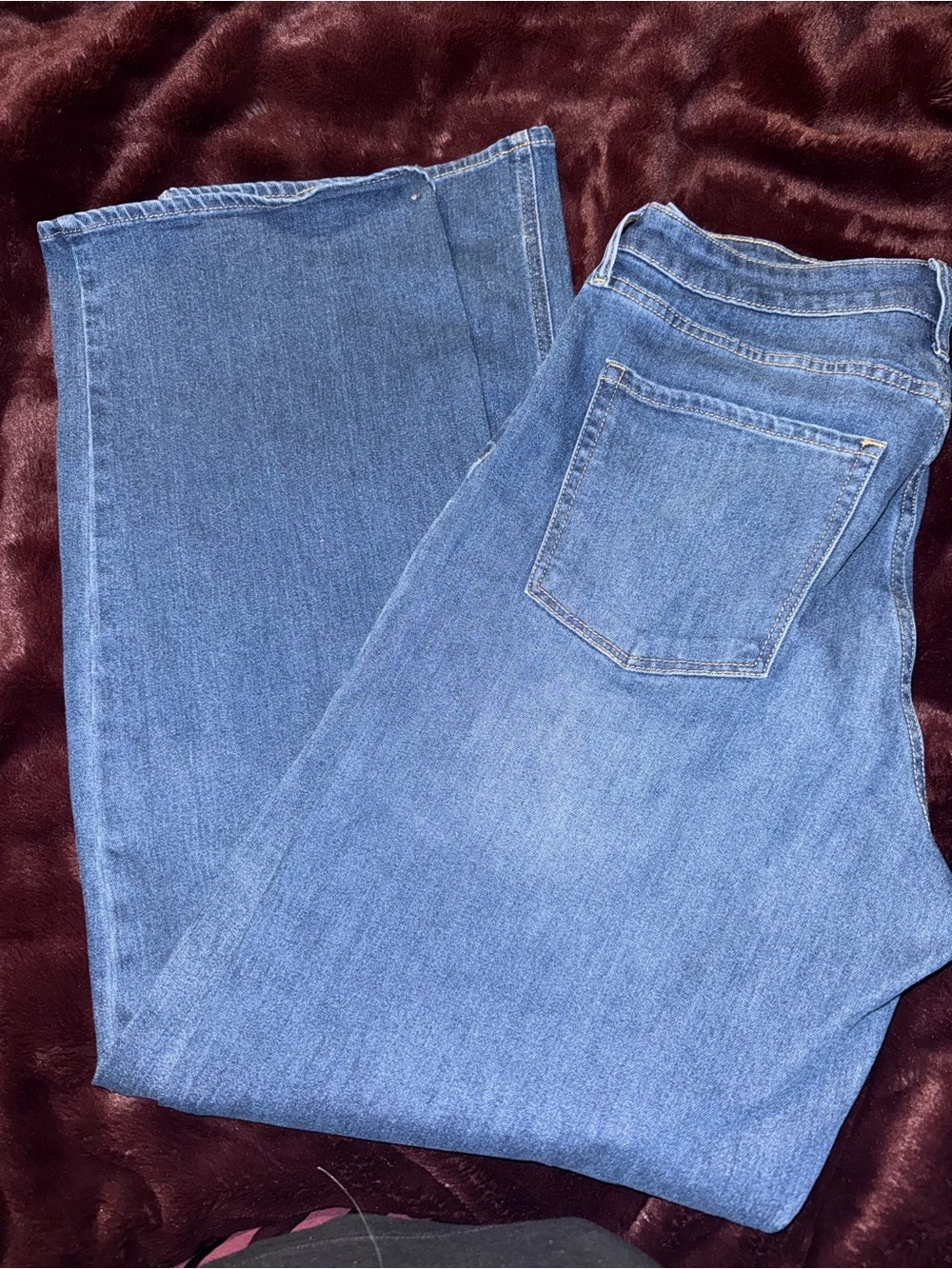 Old Navy High-Rise Wide-Leg Dark Blue Jeans